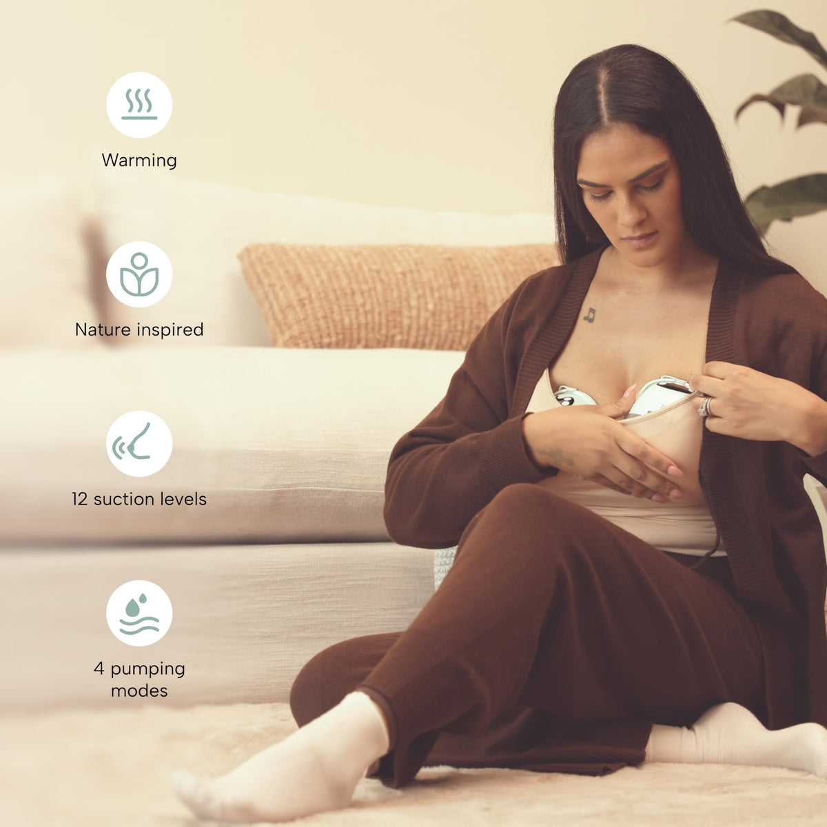 Warming Wearable Breast Pump Set
