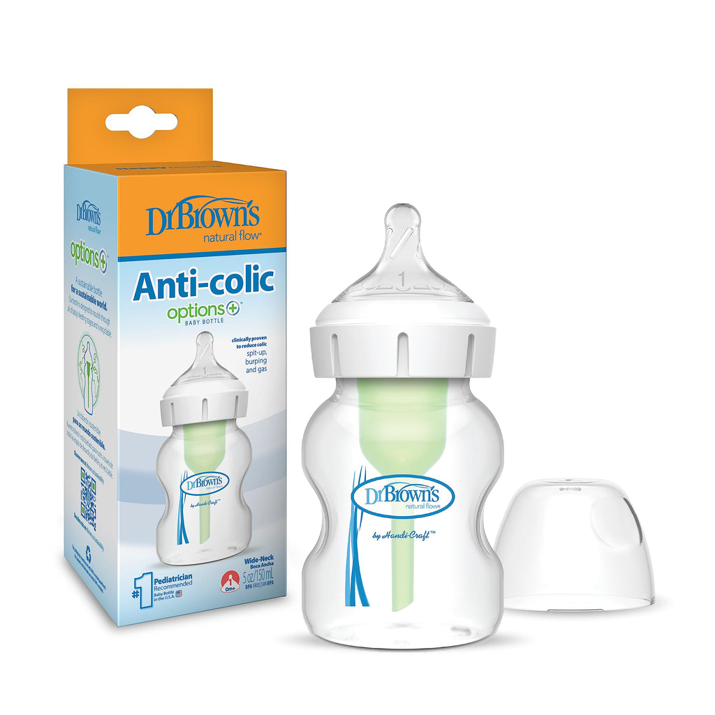 Dr. Brown's Natural Flow Anti-Colic Options+ Wide-Neck Baby Bottles