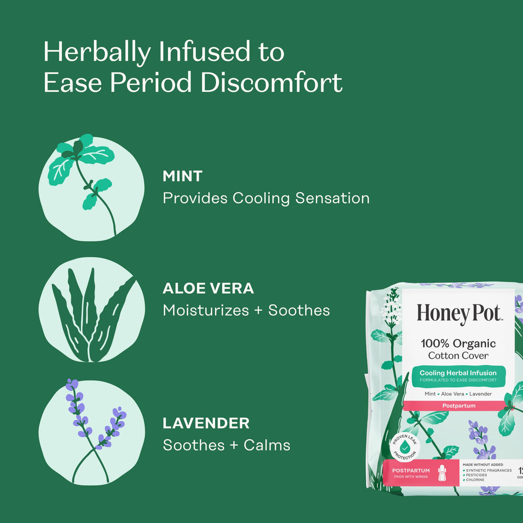 Postpartum Care Set with Pads, Feminine Wash & Witch Hazel Wipes