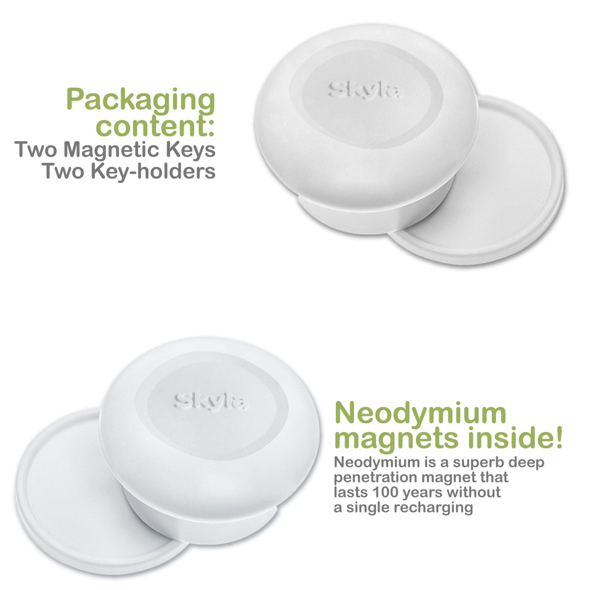 Skyla Homes Magnetic Cabinet Locks for Baby Proofing