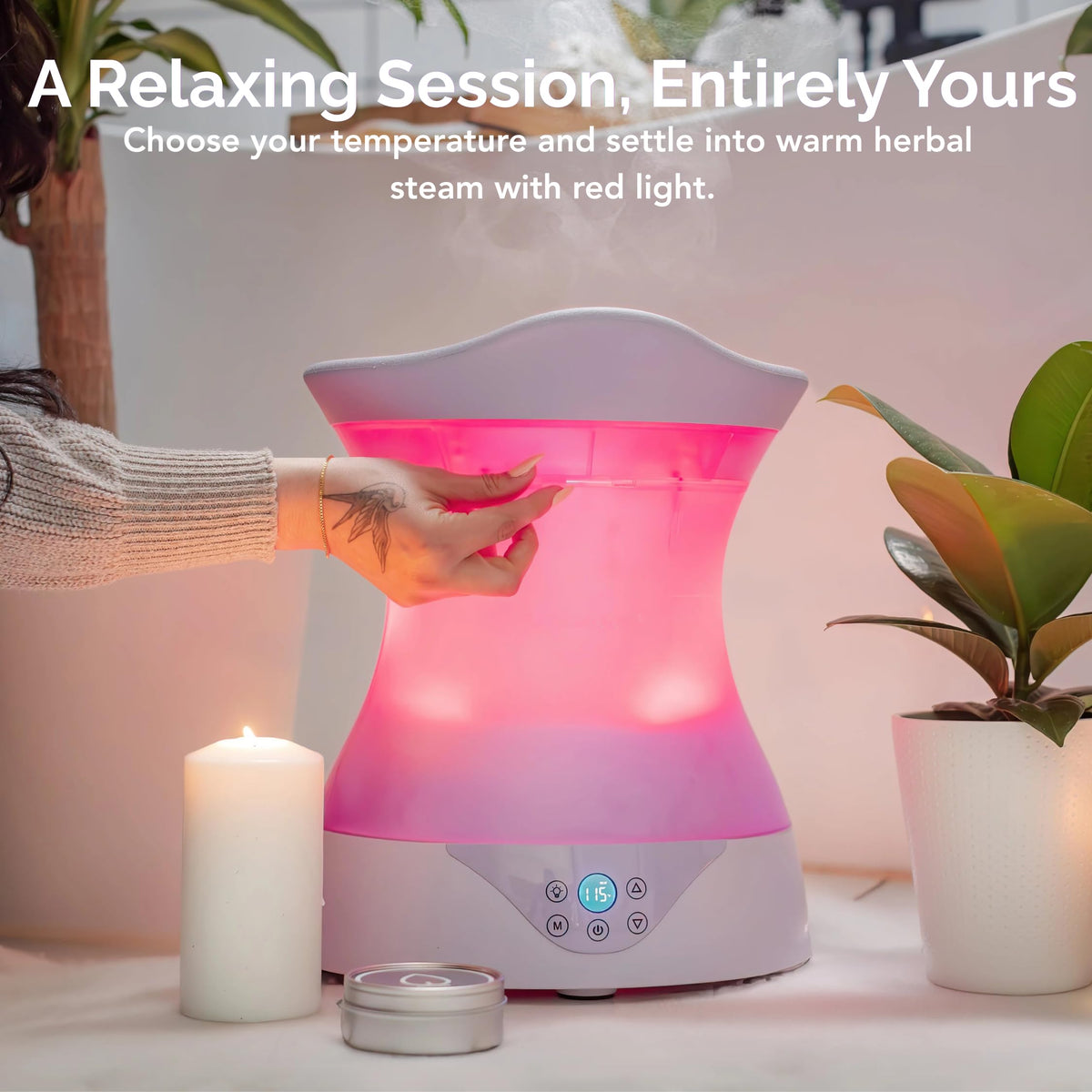 Feminine Wellness Steam Seat Set with Temperature Control & Red Light
