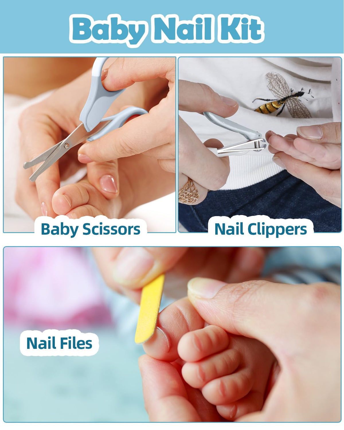 Lictin Baby Healthcare and Grooming Kit, Rechargeable Baby Nail Trimmer Electric Set