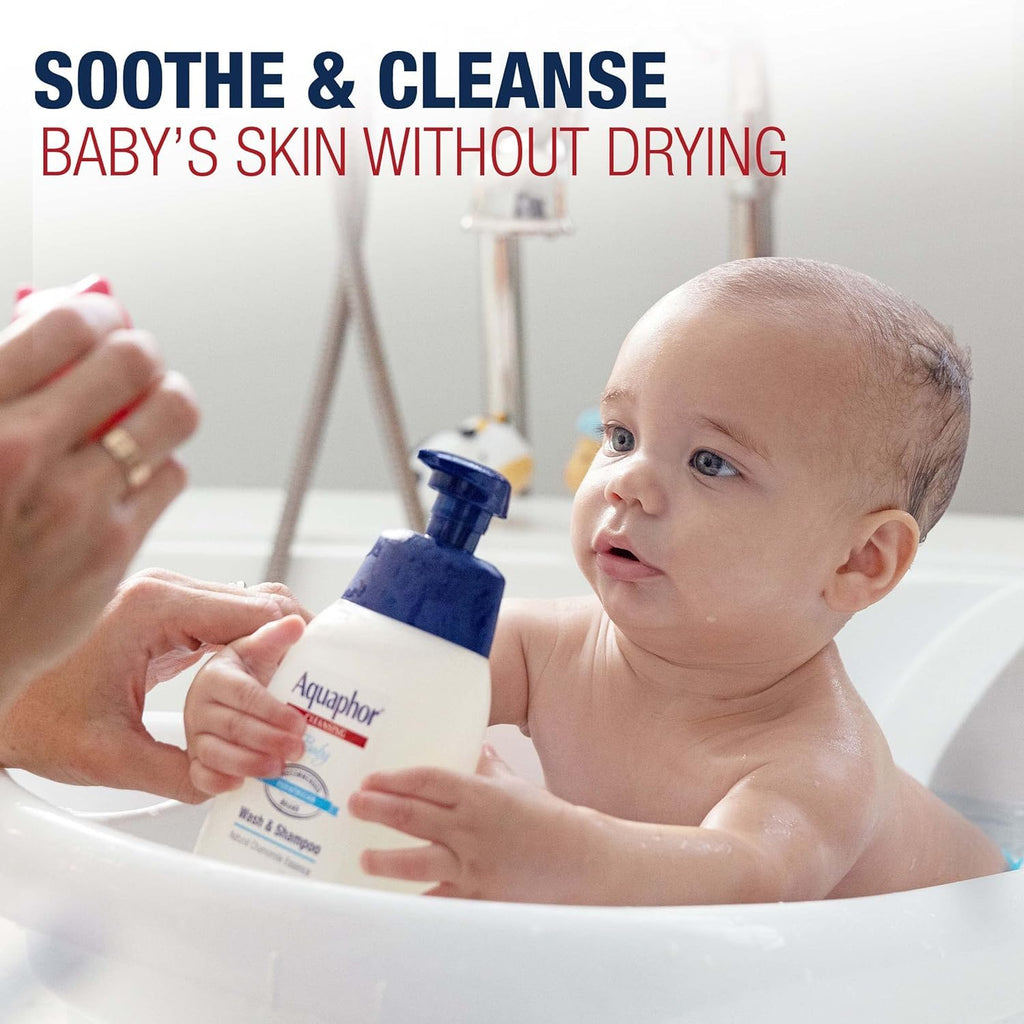 Aquaphor Baby Cleansing Wash And Shampoo 16 Ounce Pump (500Ml) (6 Pack)