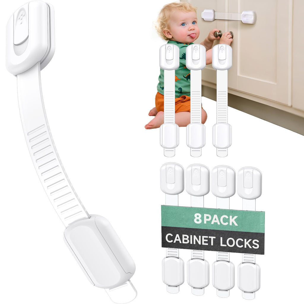 Adhesive Baby Safety Locks for Cabinets & Drawers
