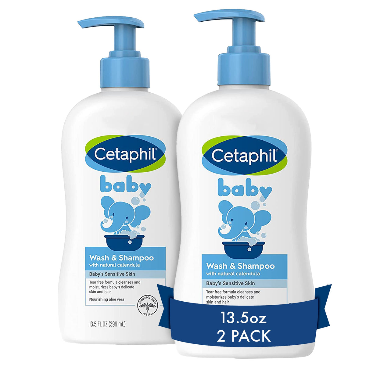Hypoallergenic Baby Wash & Shampoo, Soap-Free, 13.5 oz, 12-Pack