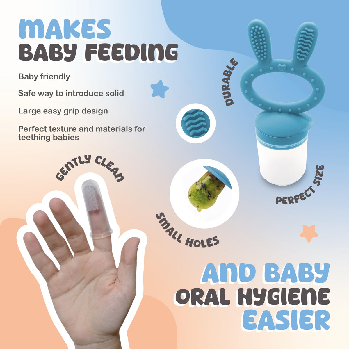 Silicone Baby Feeding Set for First Foods & Baby-Led Weaning