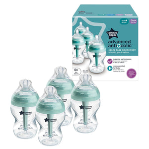 Advanced Anti-Colic Baby Bottles, 9 oz, BPA-Free, Slow Flow, 0+ Months
