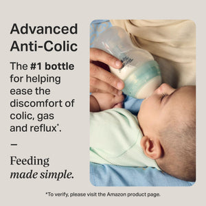 Advanced Anti-Colic Baby Bottles, 9 oz, BPA-Free, Slow Flow, 0+ Months