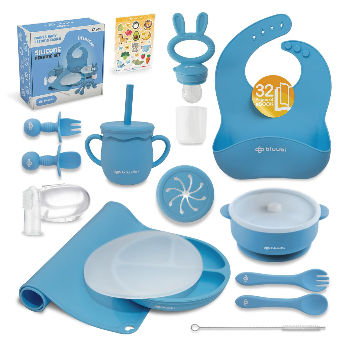 Silicone Baby Feeding Set for First Foods & Baby-Led Weaning