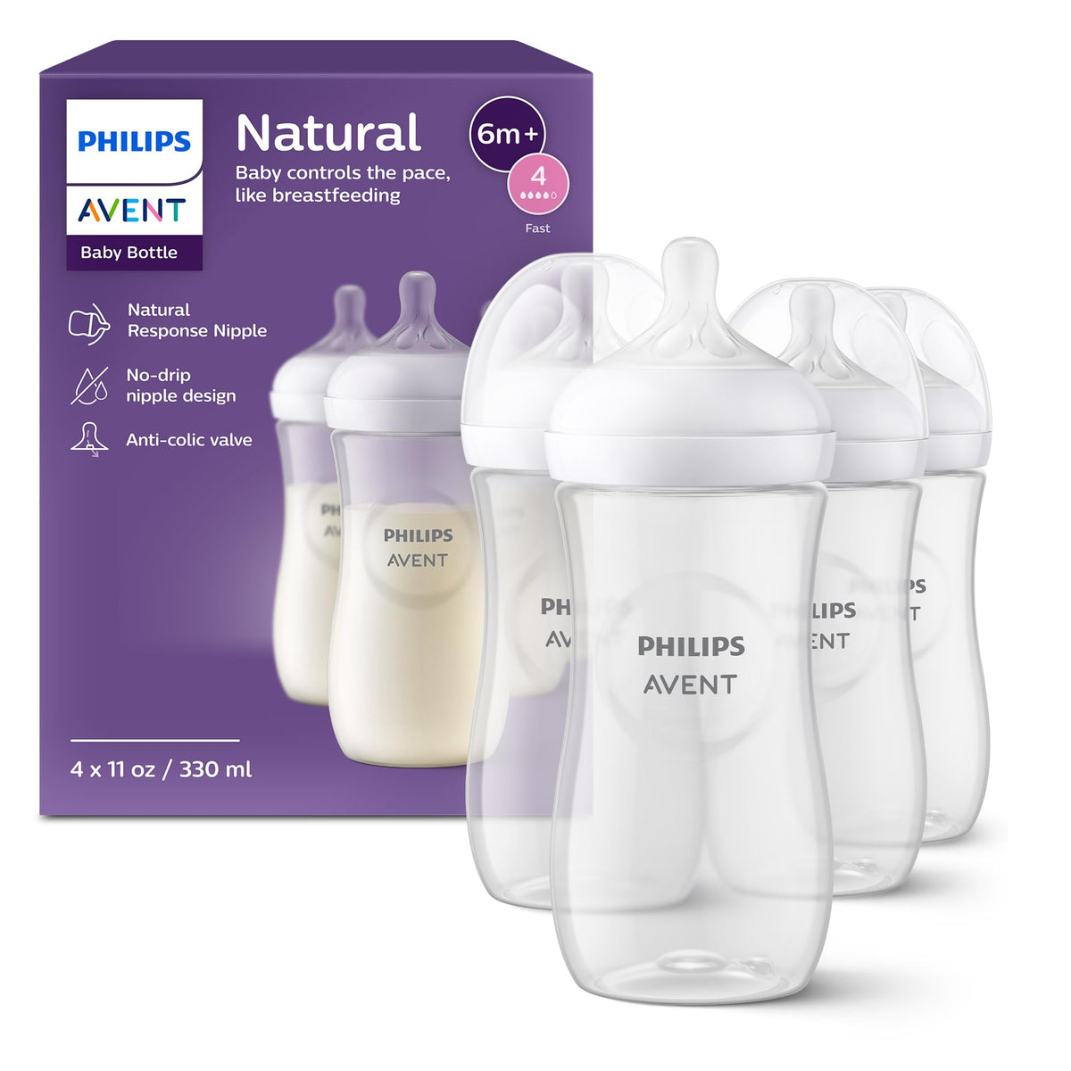 Philips AVENT Natural Baby Bottle with Natural Response Nipple