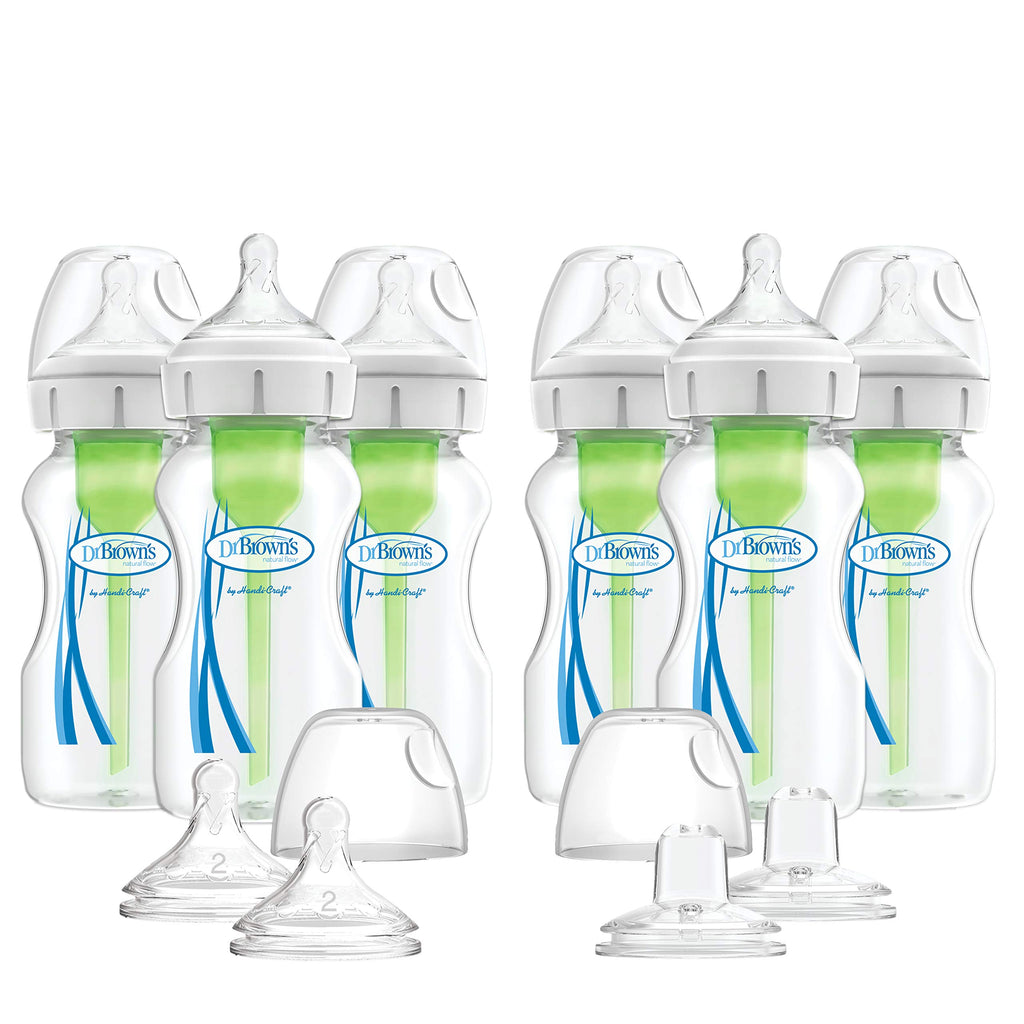 Dr. Brown's Natural Flow Anti-Colic Options+ Wide-Neck Baby Bottles