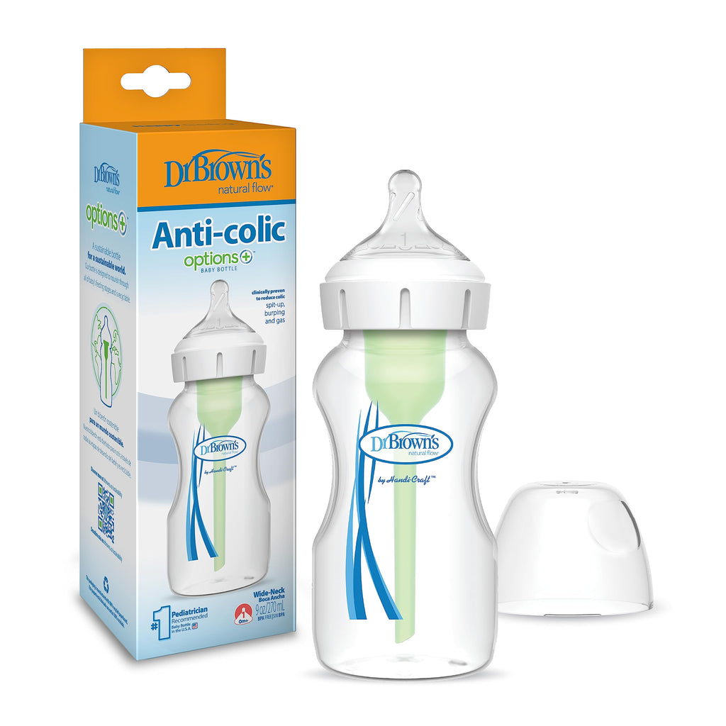 Dr. Brown's Natural Flow Anti-Colic Options+ Wide-Neck Baby Bottles