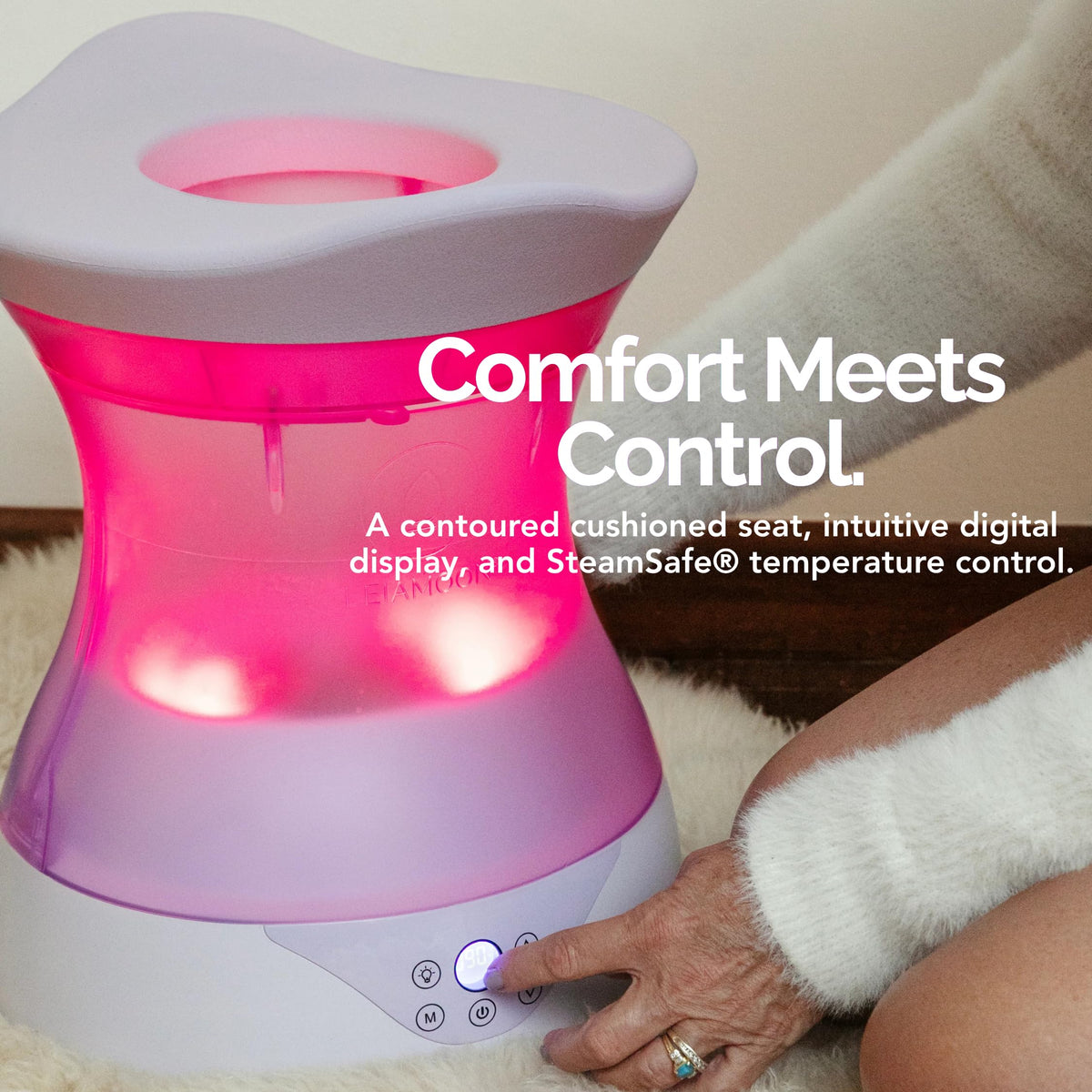 Feminine Wellness Steam Seat Set with Temperature Control & Red Light