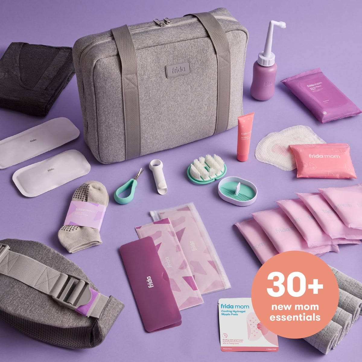 Frida Mom 30pc Pre-Packed Hosptial & Baby Essentials Travel Bag