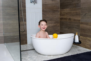 3-Stage Convertible Baby Bathtub with Wooden Stand