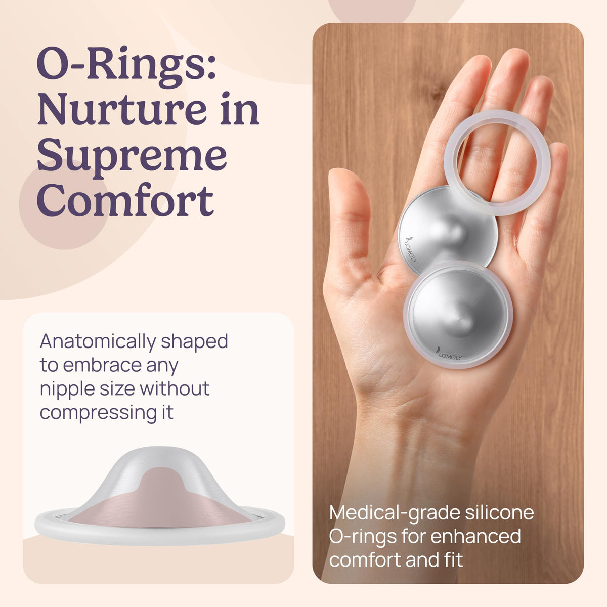 999 Silver Nursing Cups & Breast Shields for Breastfeeding