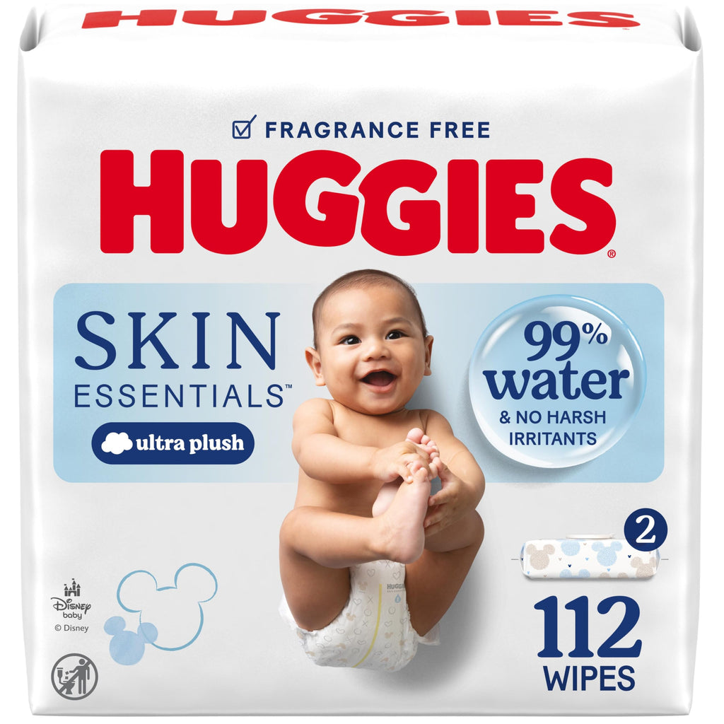 HUGGIES Unisex Baby Skin Essentials Wipes Hypoallergenic 99% Water
