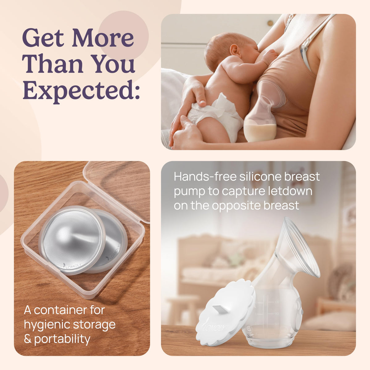 999 Silver Nursing Cups & Breast Shields for Breastfeeding