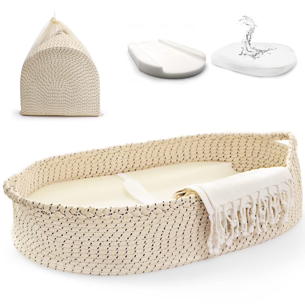 Soft Waterproof Baby Changing Basket with Portable Pad