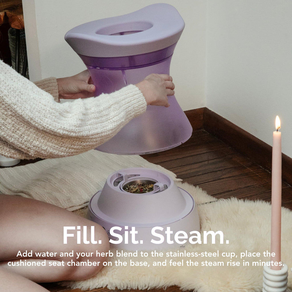 Feminine Wellness Steam Seat Set with Temperature Control & Red Light
