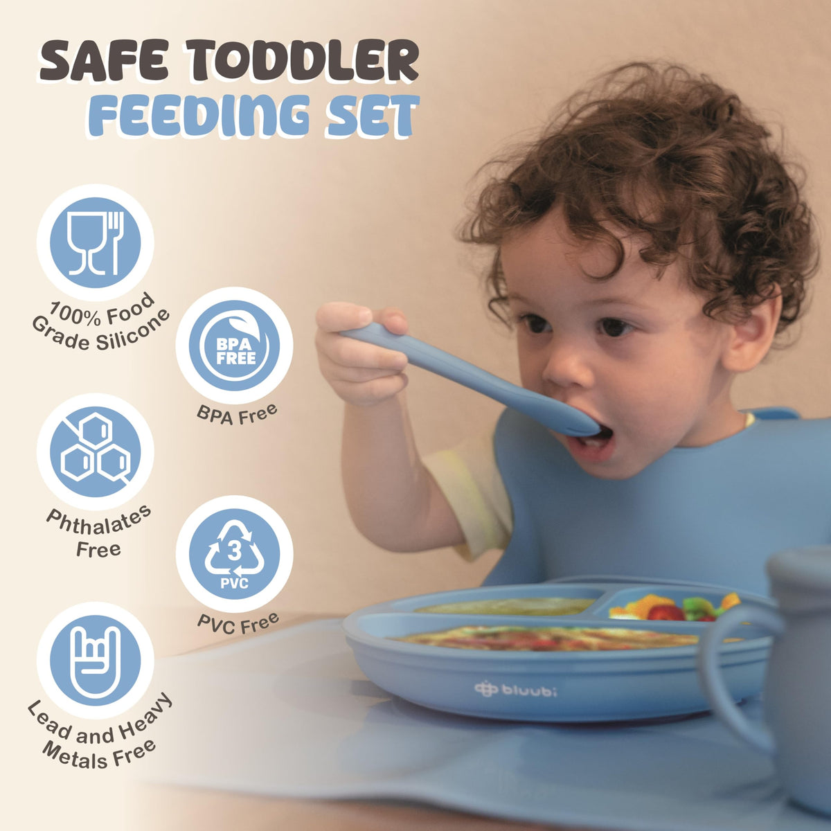 Silicone Baby Feeding Set for First Foods & Baby-Led Weaning