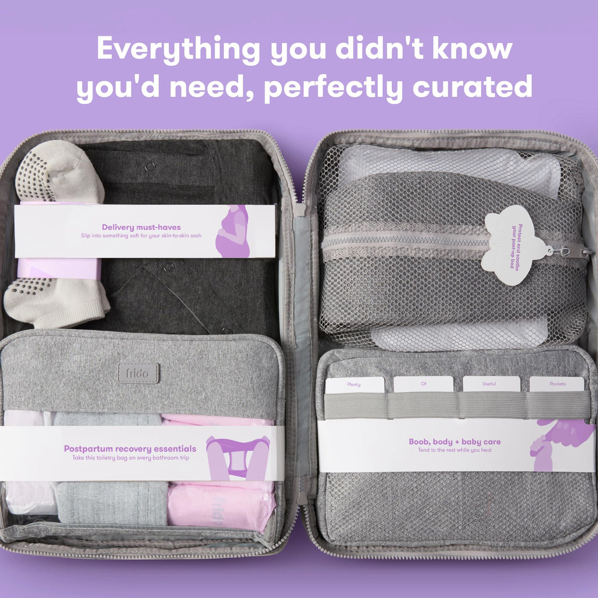 Frida Mom 30pc Pre-Packed Hosptial & Baby Essentials Travel Bag